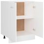 Voir la diapositive 5 : VIDAXL Armoire de plancher Blanc 60x46x81,5 cm Bois d'ingenierie