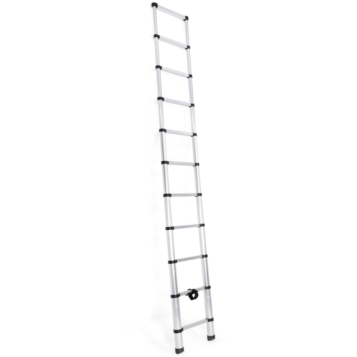 ID MARKET Échelle télescopique en aluminium 3m20 pliable, charge maximale 150kg