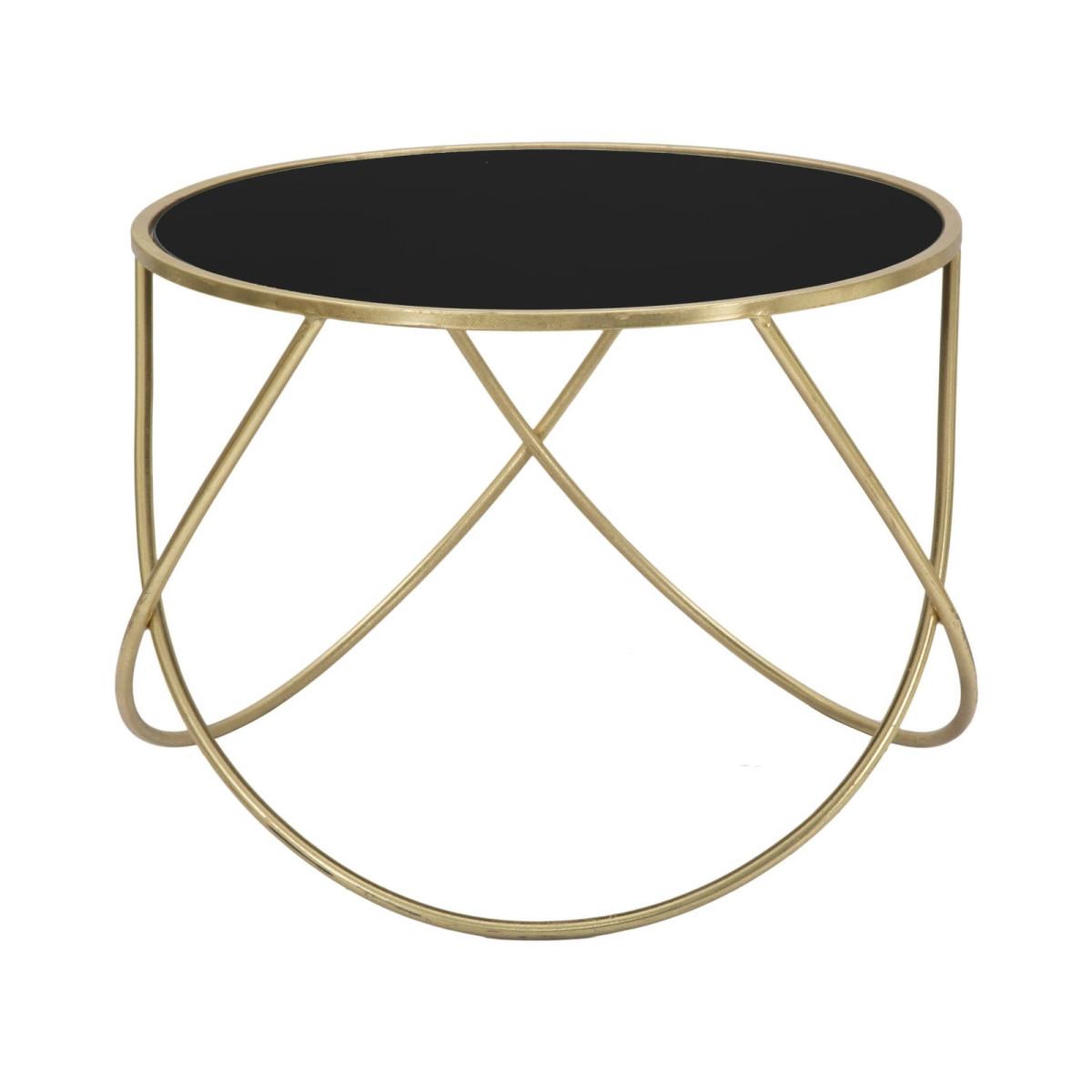 Paris Prix Table basse design  ring  60cm noir & or