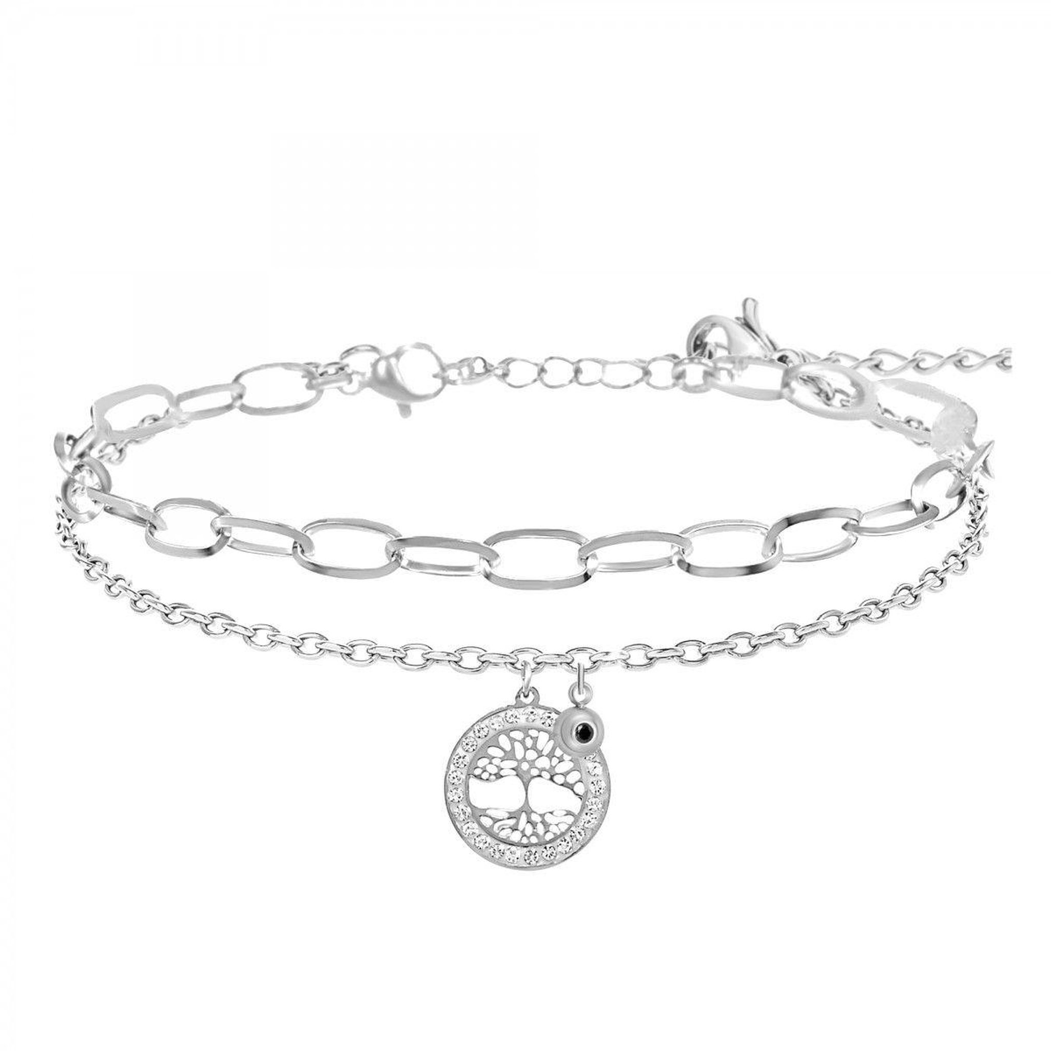 SC CRYSTAL Bracelet arbre de vie par SC Crystal orné d'un véritable diamant noir
