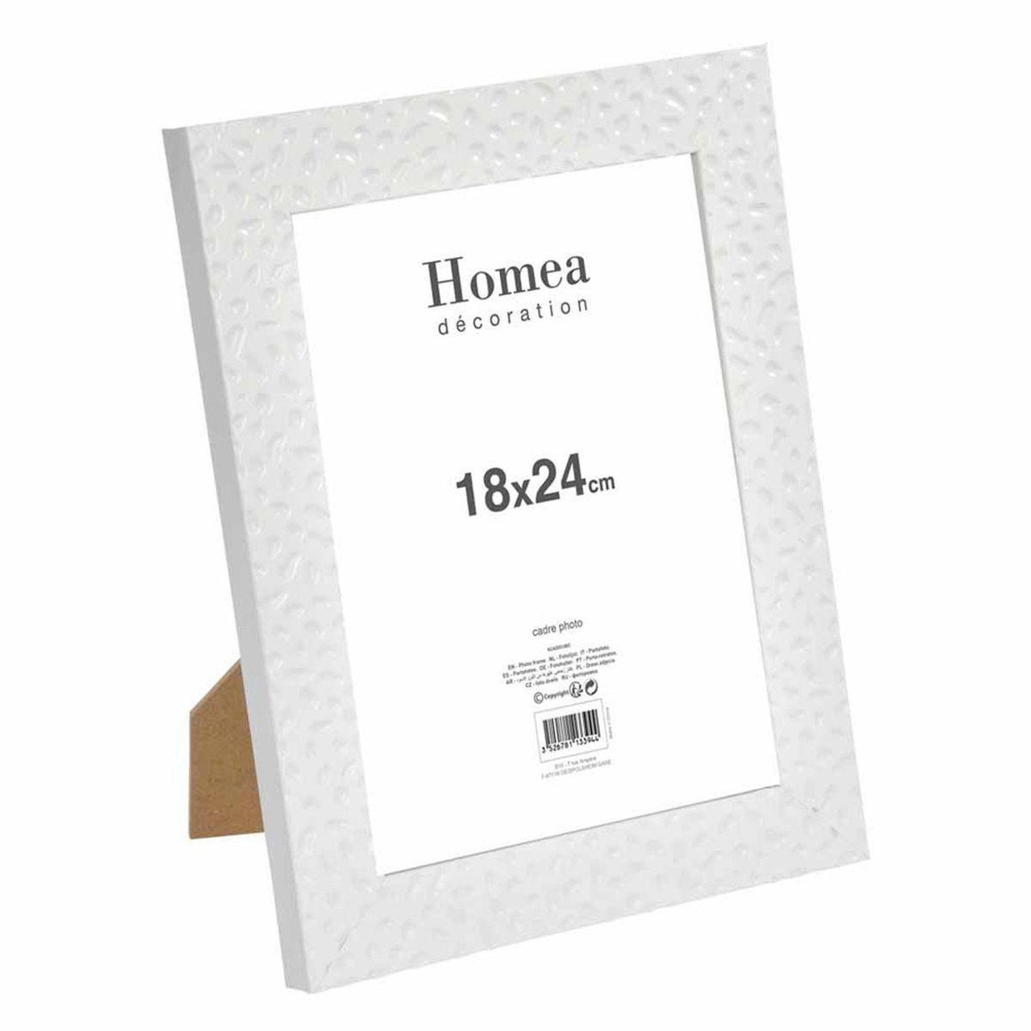 HOMEA Cadre Photo Déco  Goutte d'Eau  18x24cm Blanc