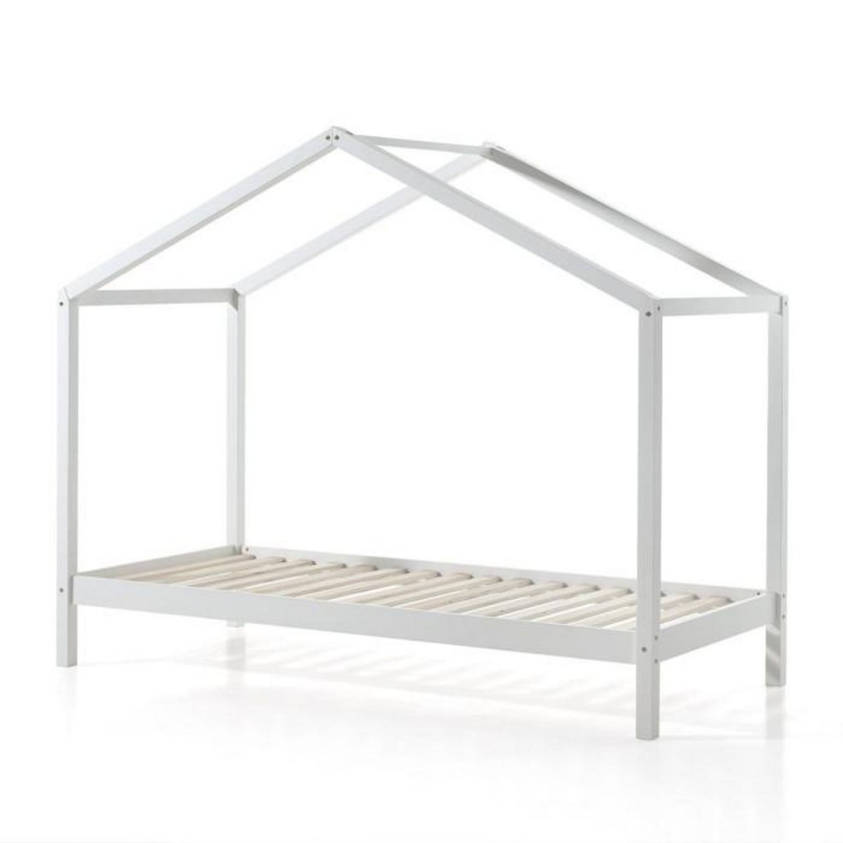 Paris Prix Pack - Lit Enfant Cabane & Matelas  Dallas III  90x200cm Blanc