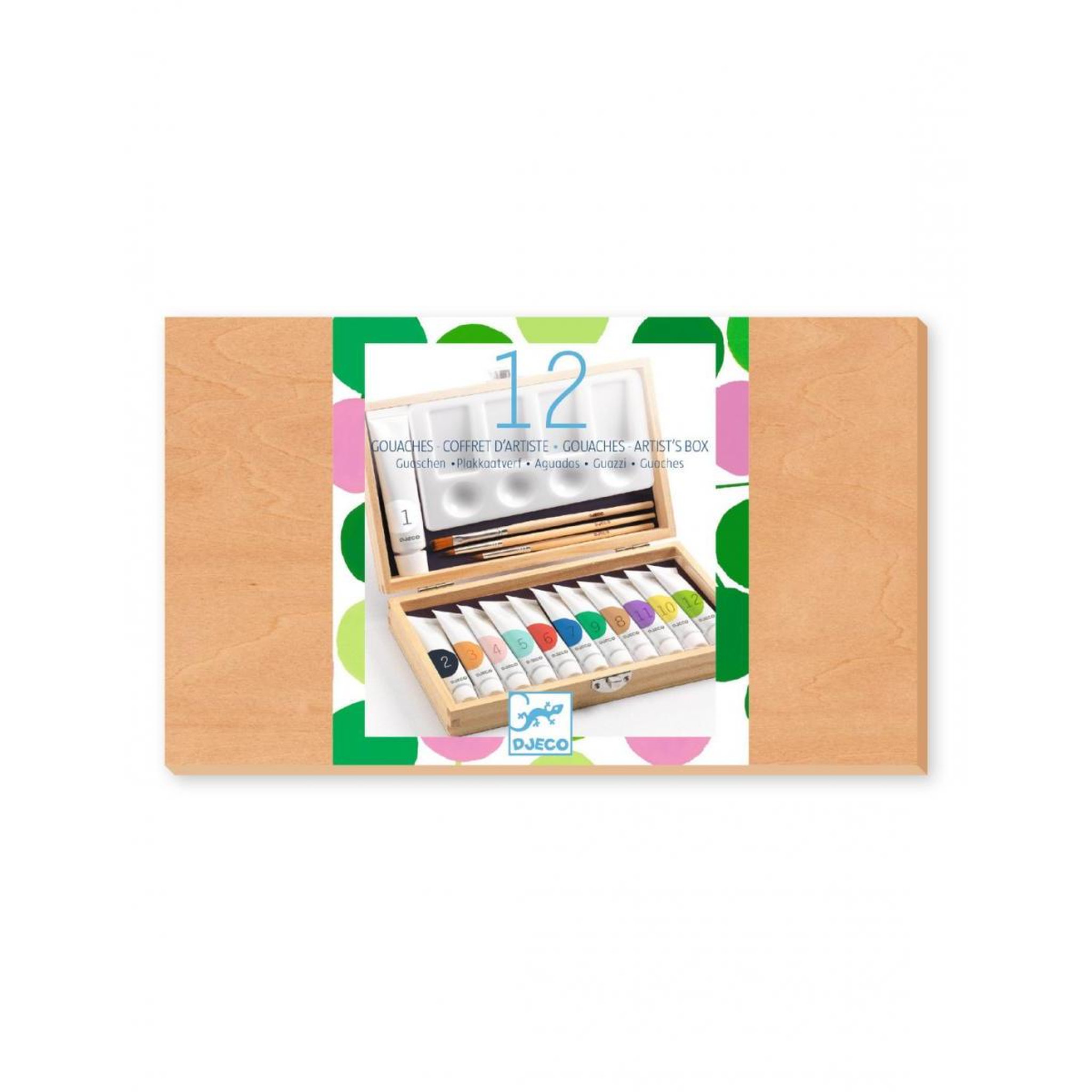 Voir la diapositive 2 : Djeco Coffrets de couleurs - 12 gouaches