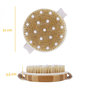 Voir la diapositive 2 : VIVEZEN Lot de 2 brosses de massage et de drainage, anti cellulite en bambou 11 x 11 x 3,5 cm avec poignée de maintien