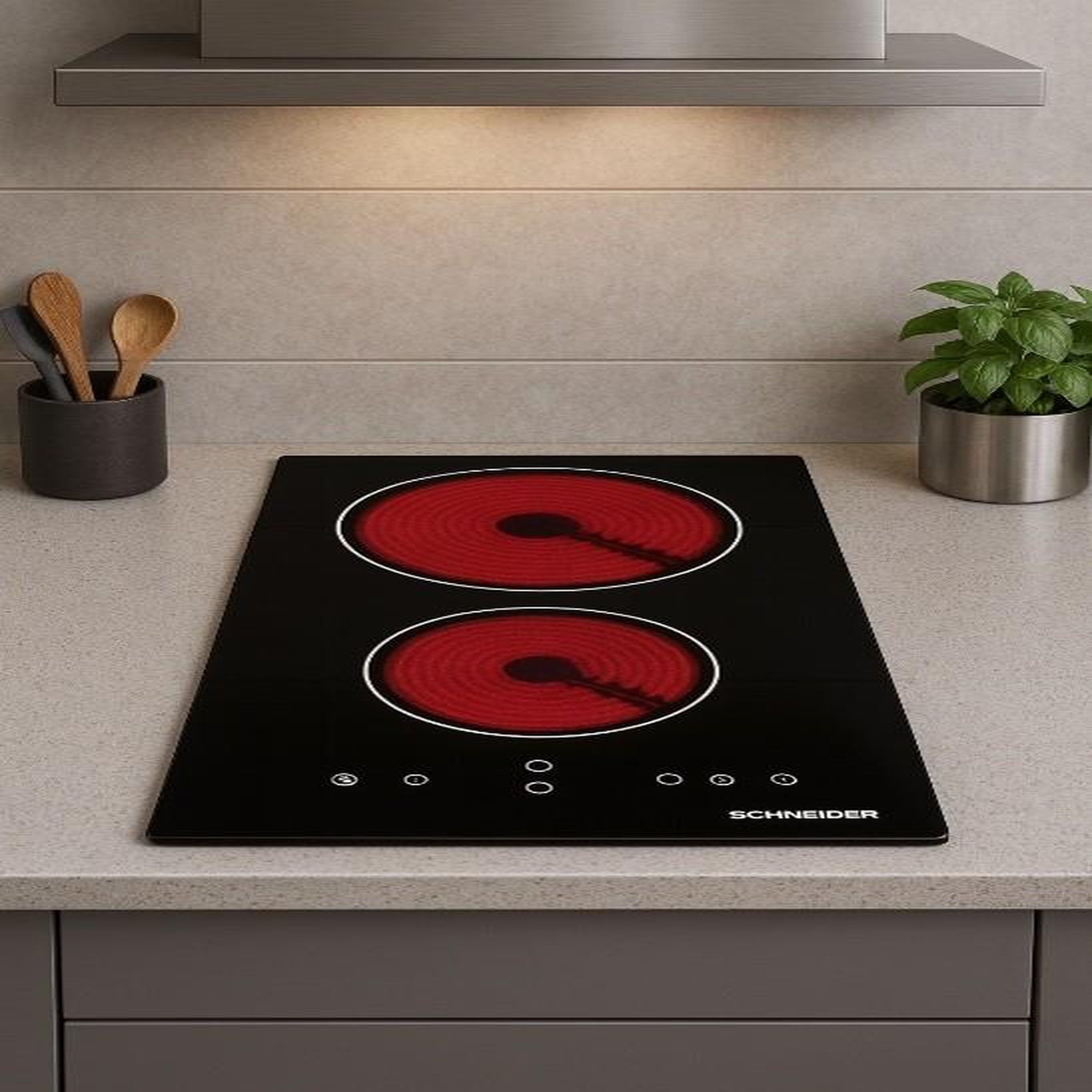 Voir la diapositive 2 : SCHNEIDER Schneider SCDV30S - Domino vitrocéramique 30 cm