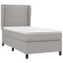 Voir la diapositive 3 : VIDAXL Sommier a lattes de lit avec matelas Gris clair 80x200 cm Tissu