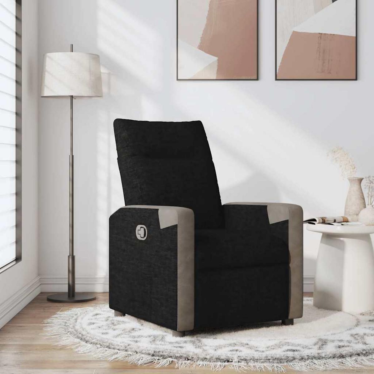 VIDAXL Fauteuil inclinable Noir Tissu