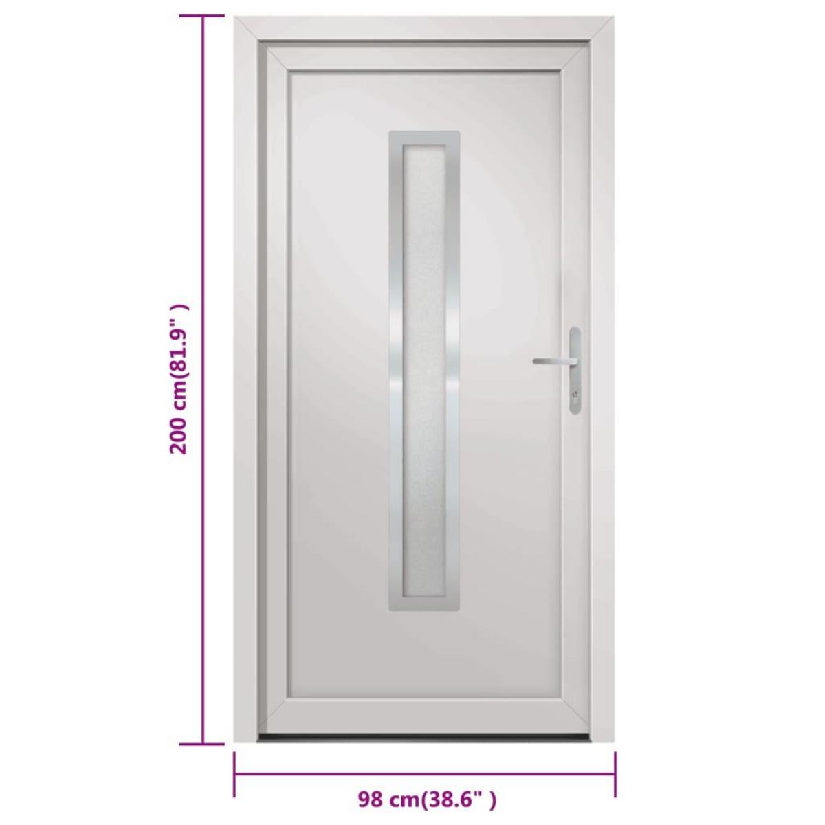 VIDAXL Porte d'entree Blanc 98x200 cm PVC