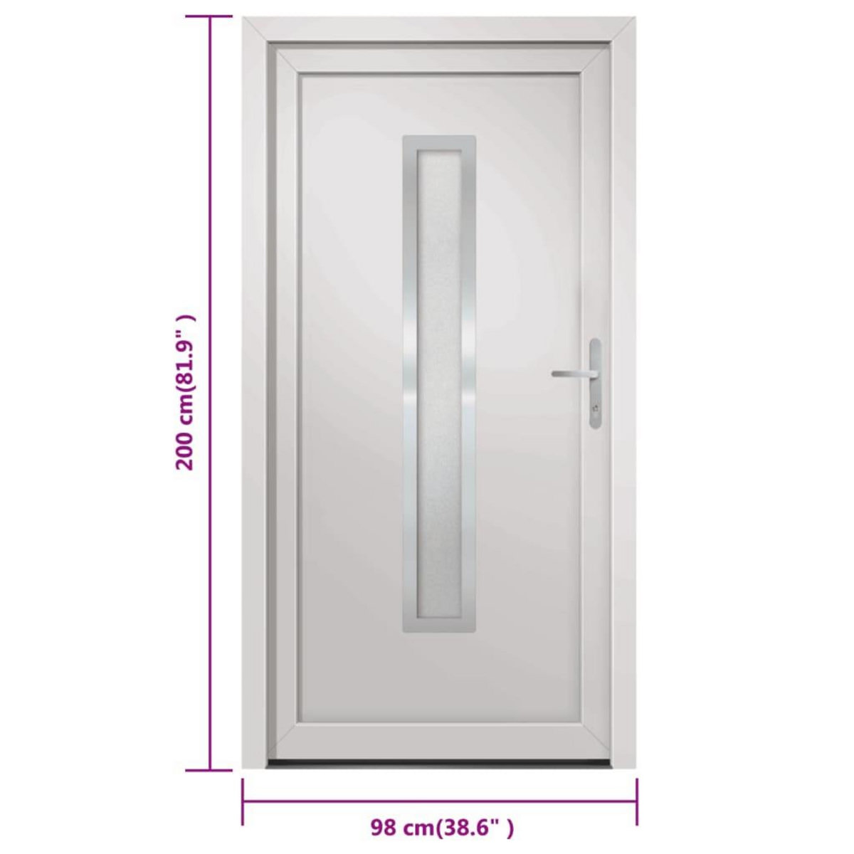 VIDAXL Porte d'entree Blanc 98x200 cm PVC