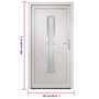 Voir la diapositive 6 : VIDAXL Porte d'entree Blanc 98x200 cm PVC