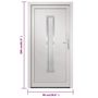 Voir la diapositive 6 : VIDAXL Porte d'entree Blanc 98x200 cm PVC