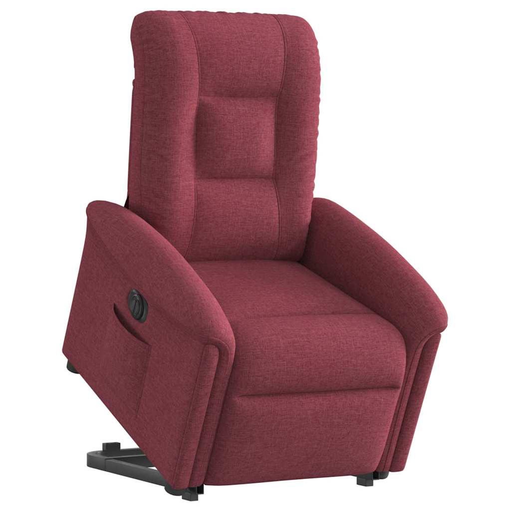 Voir la diapositive 2 : VIDAXL Fauteuil inclinable electrique rouge bordeaux tissu