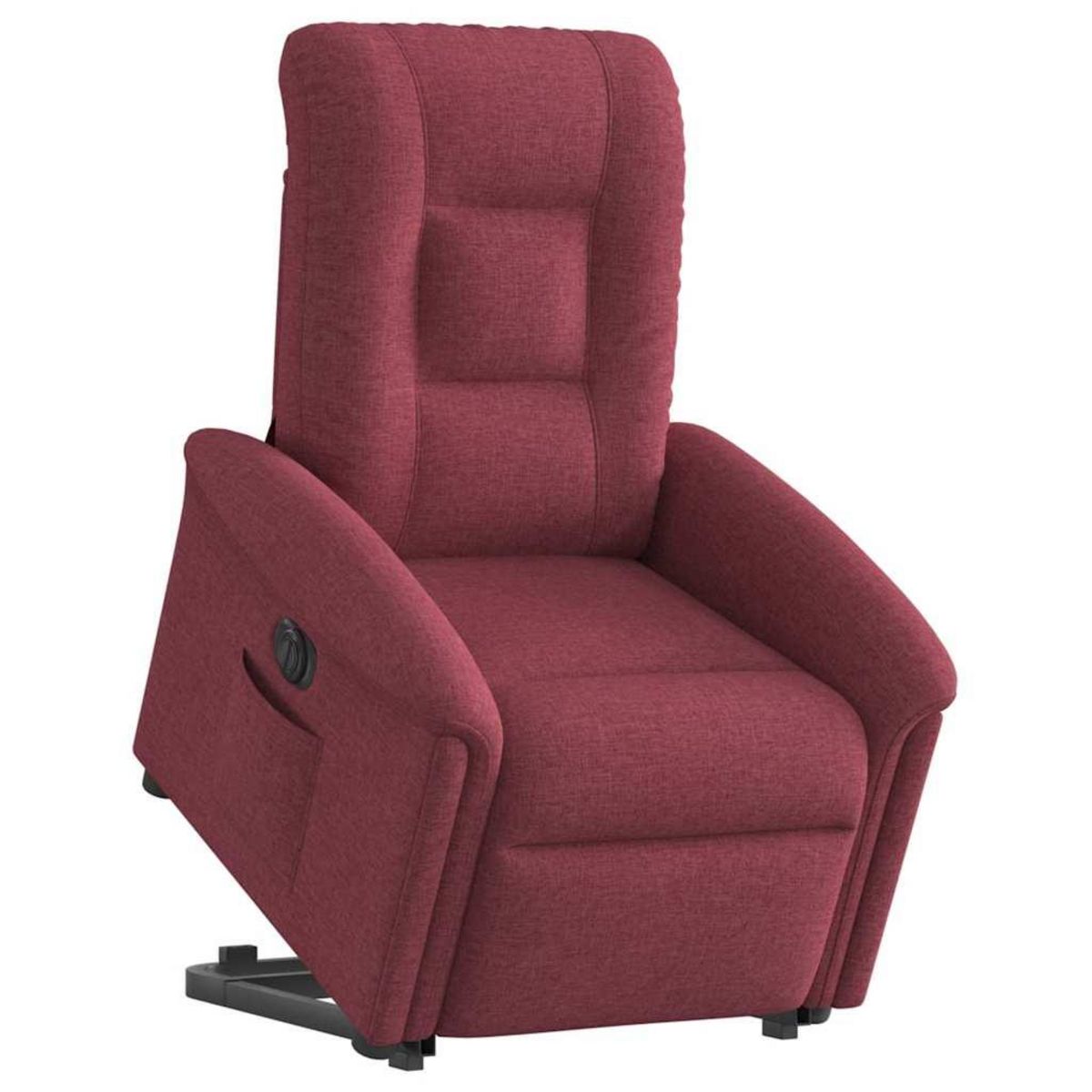 VIDAXL Fauteuil inclinable electrique rouge bordeaux tissu