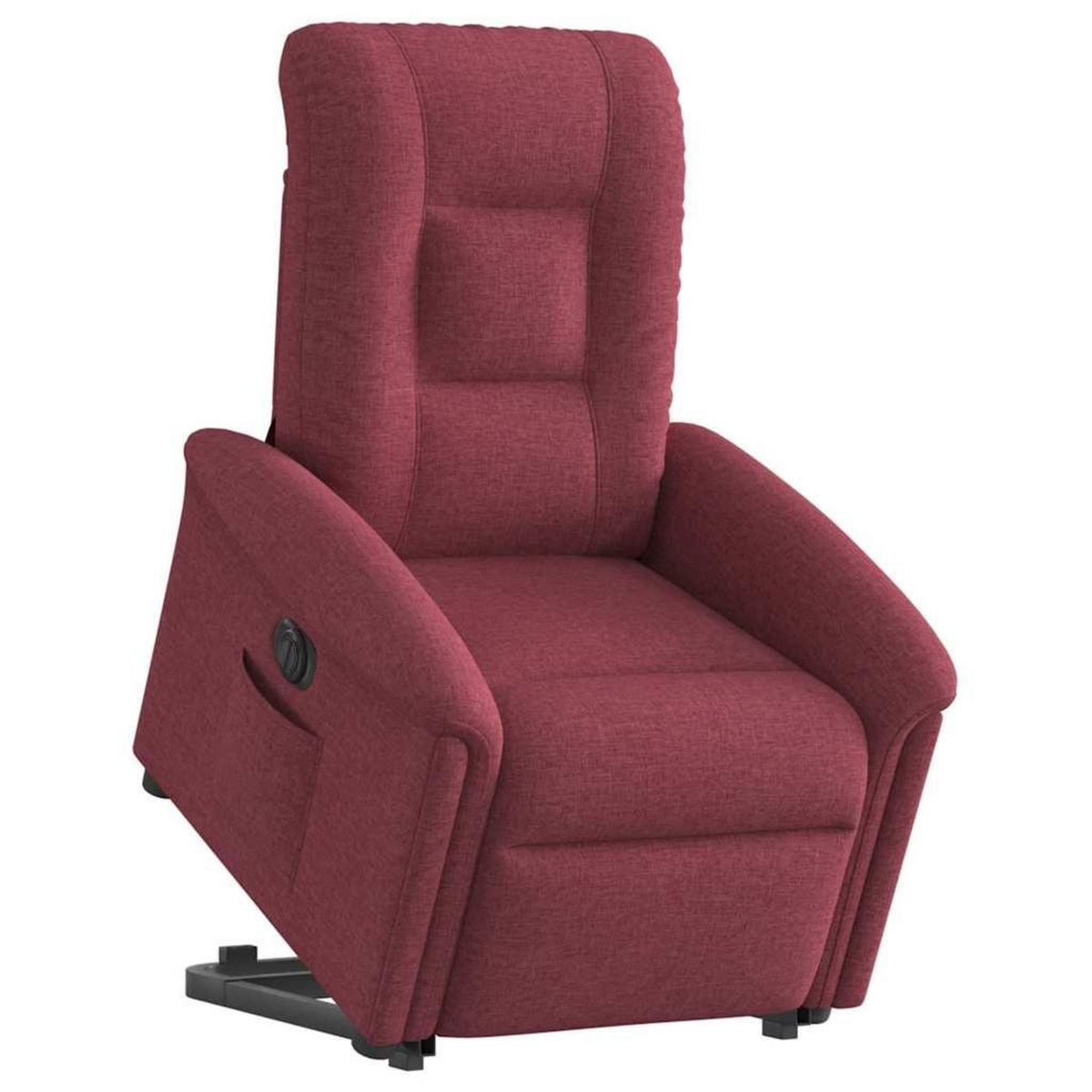 VIDAXL Fauteuil inclinable electrique rouge bordeaux tissu