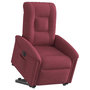 Voir la diapositive 2 : VIDAXL Fauteuil inclinable electrique rouge bordeaux tissu