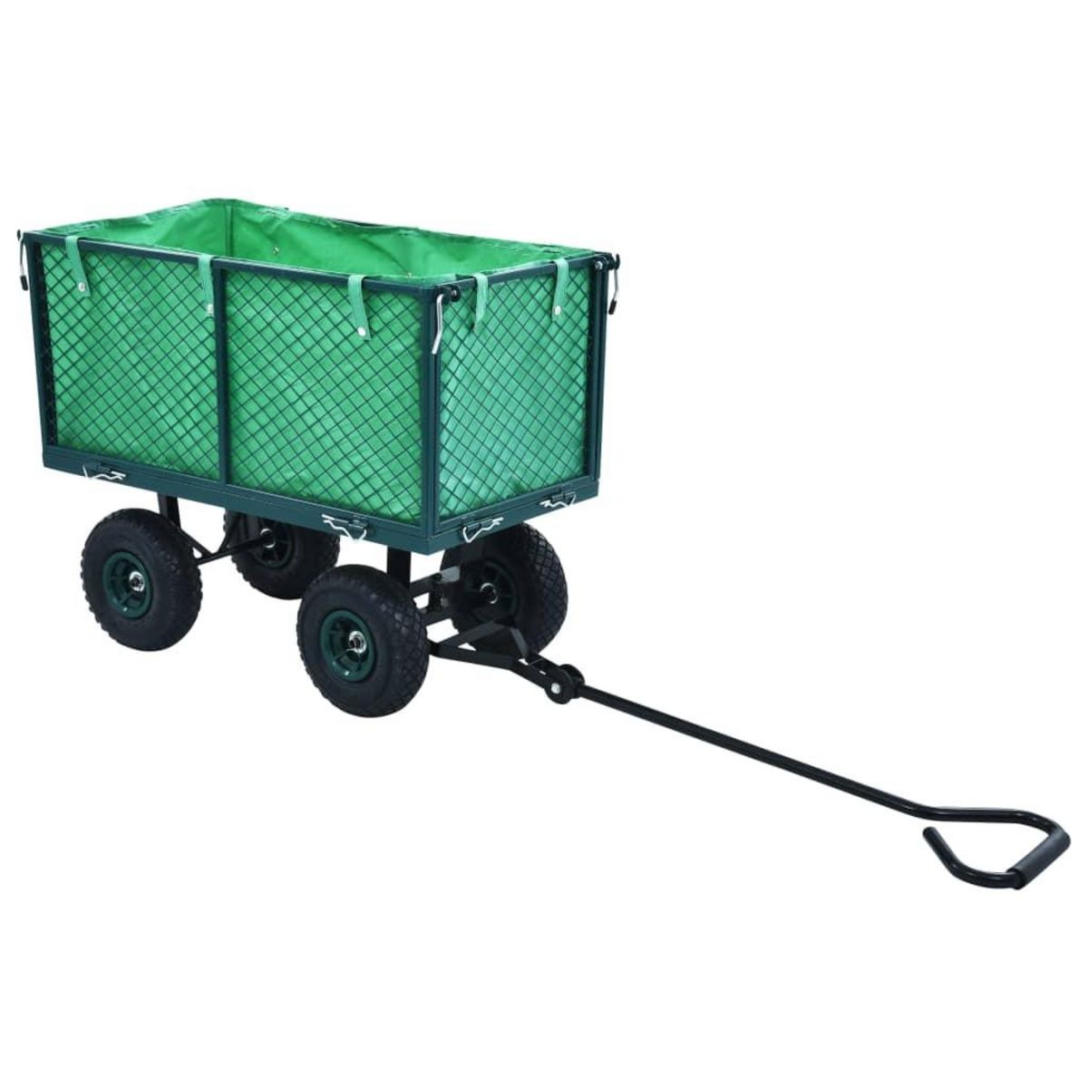VIDAXL Chariot a main de jardin Vert 350 kg