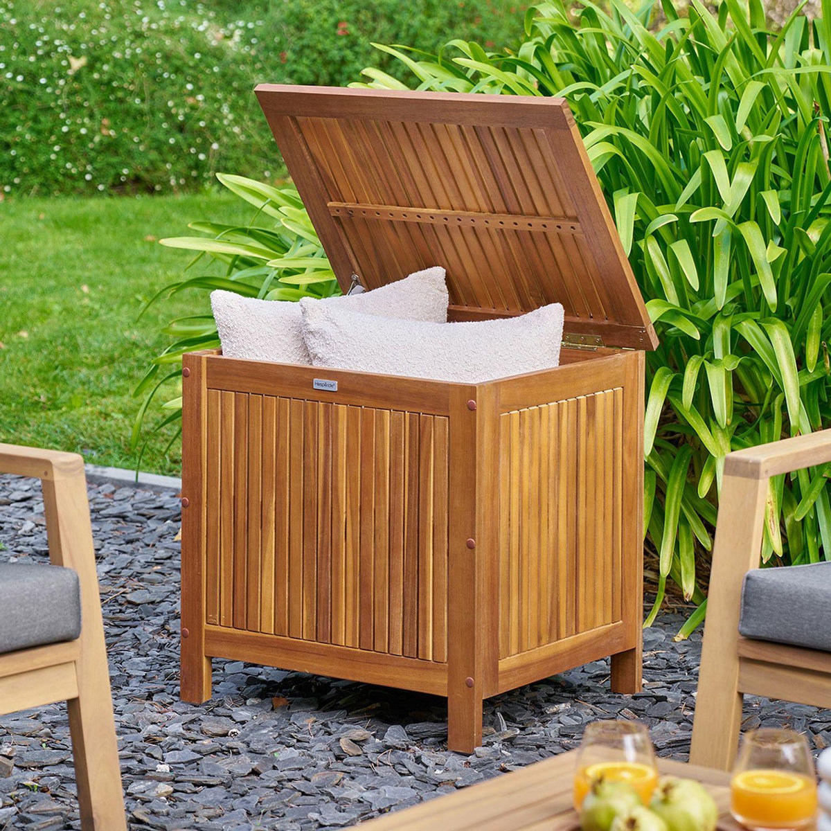 HESPERIDE Coffre de rangement extérieur en acacia LORANA - Marron