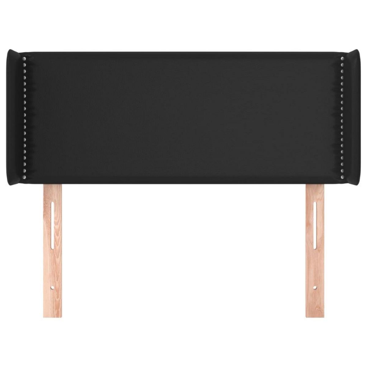 VIDAXL Tete de lit avec oreilles Noir 103x16x78/88 cm Similicuir