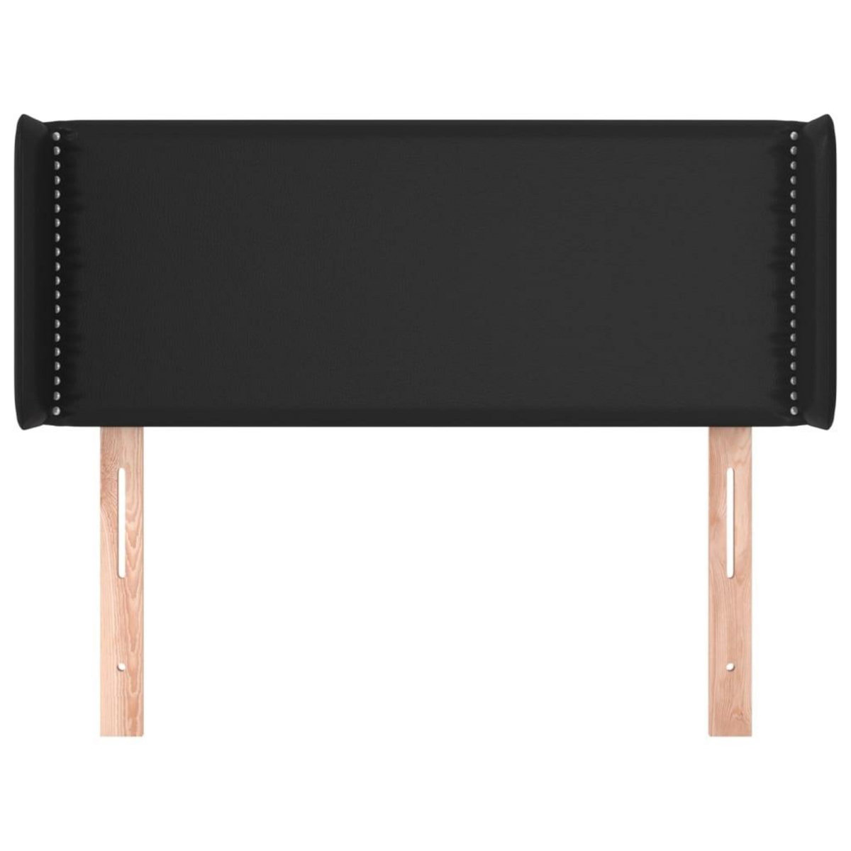 VIDAXL Tete de lit avec oreilles Noir 103x16x78/88 cm Similicuir