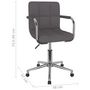 Voir la diapositive 6 : VIDAXL Chaise pivotante de bureau Taupe Tissu