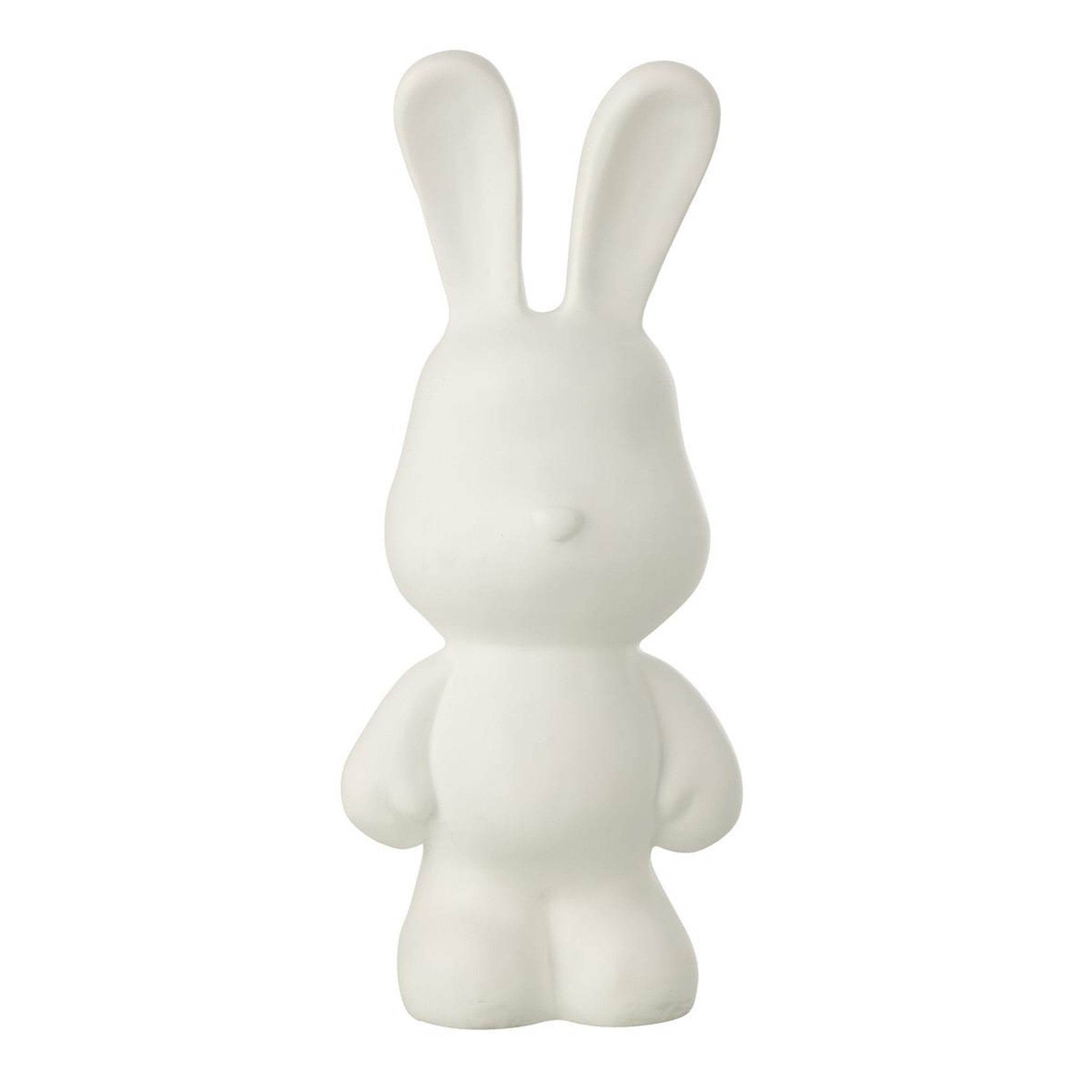 J-LINE Statuette lapin en résine  eddy  49cm blanc
