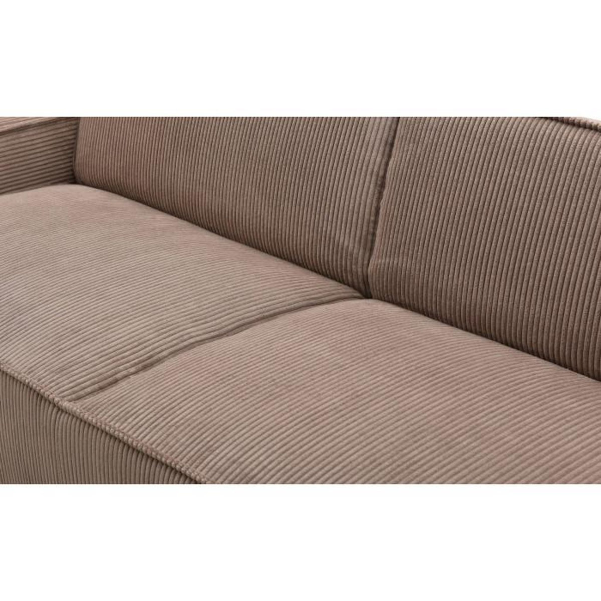 Paris Prix Canapé Convertible 3 Places Velours  Dudley  230cm Taupe