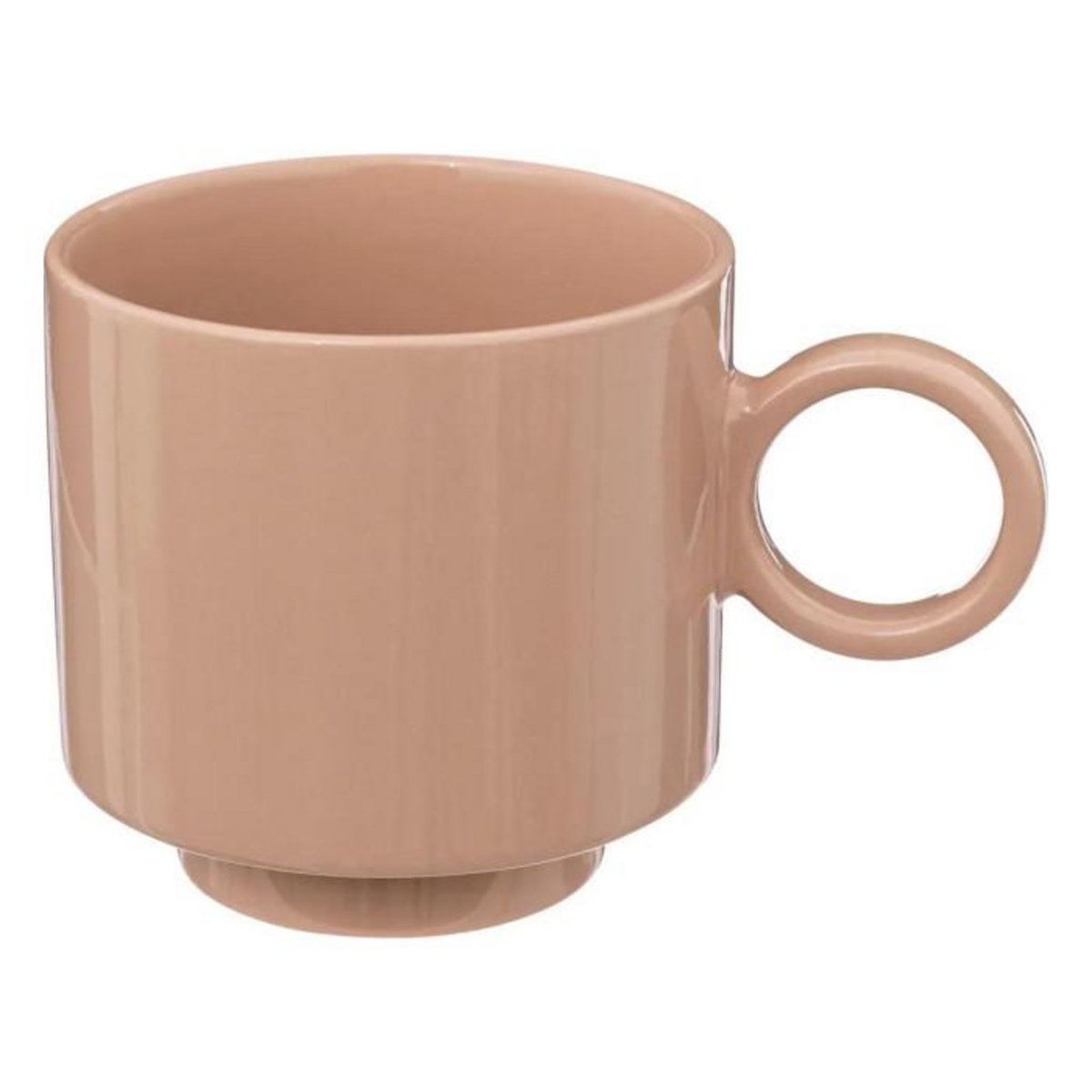 SECRET DE GOURMET Lot de 6 Mugs en Céramique  Anne  38cl Nude