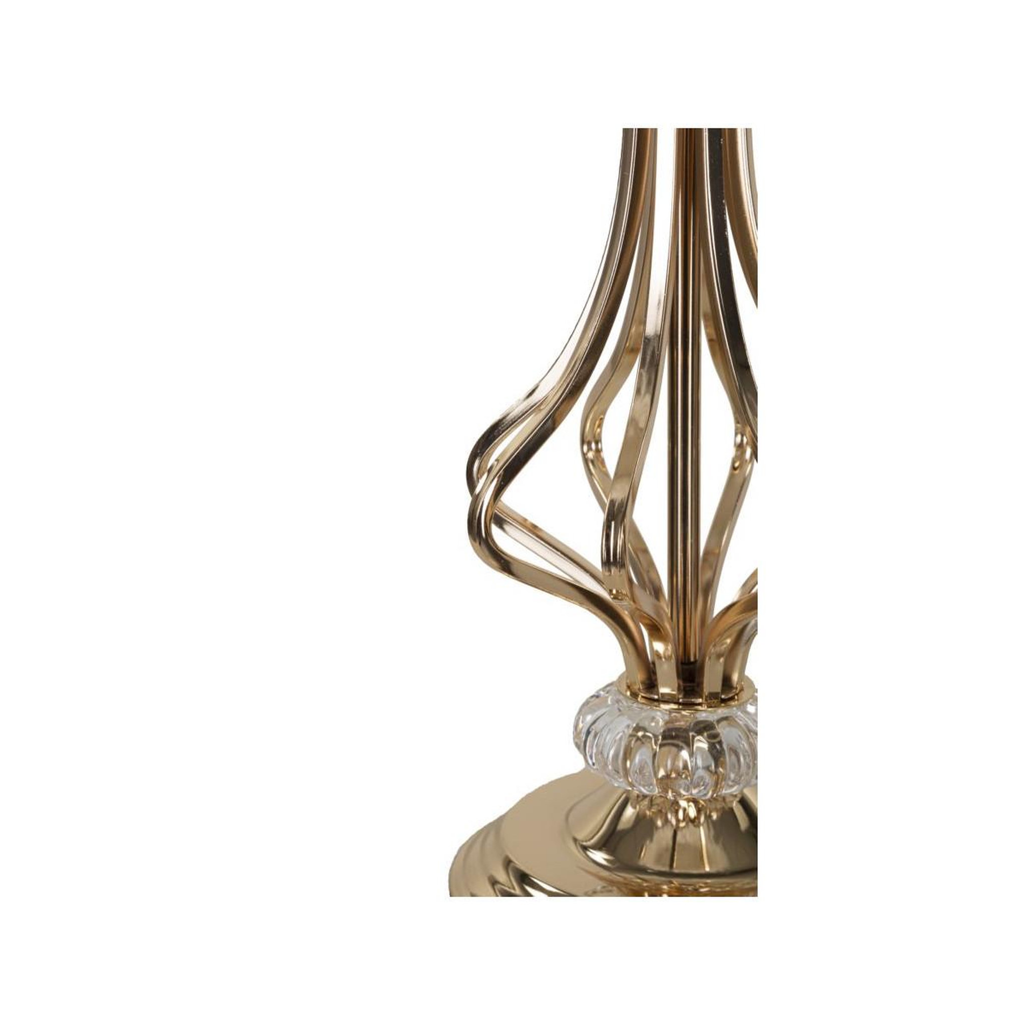 Voir la diapositive 3 : Paris Prix Lampe à poser imitation plume  tarty  54cm or & blanc