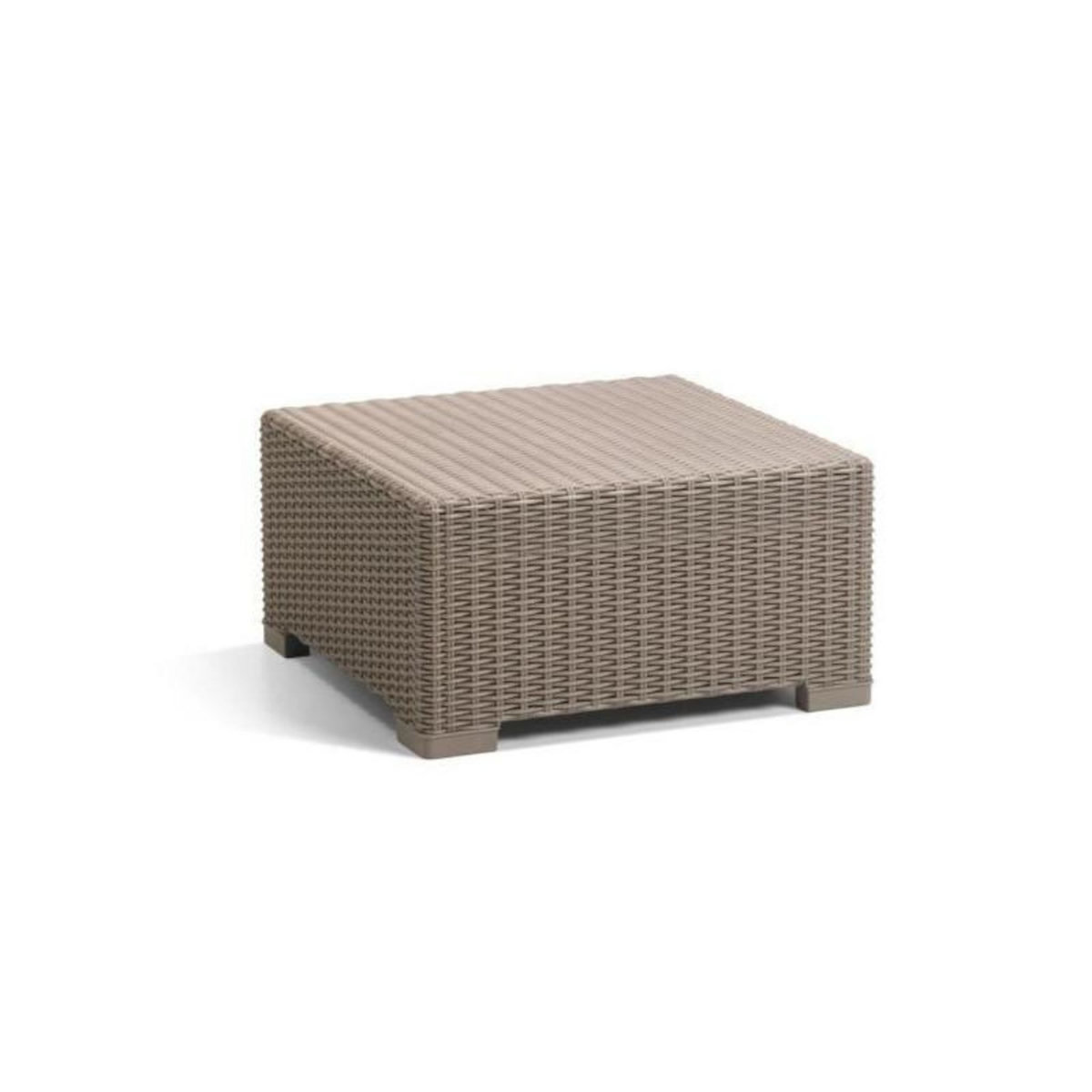 ALLIBERT by KETER Salon de jardin en imitation resine tressee ALLIBERT avec table basse  - 5 personnes - California - Beige