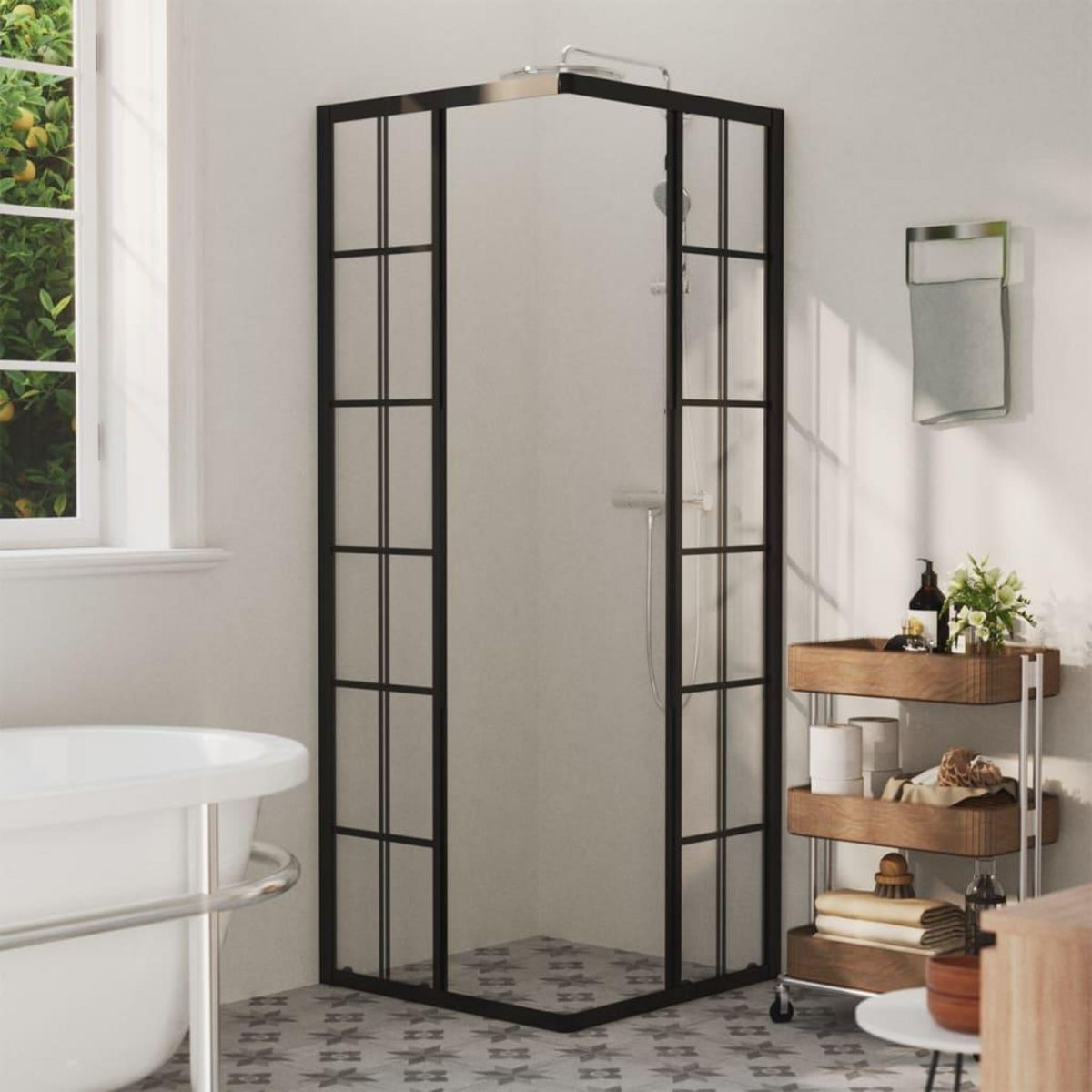 VIDAXL Cabine de douche ESG 80x80x180 cm