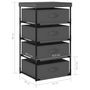 Voir la diapositive 6 : VIDAXL Etagere de rangement avec 4 paniers en tissu Acier Gris