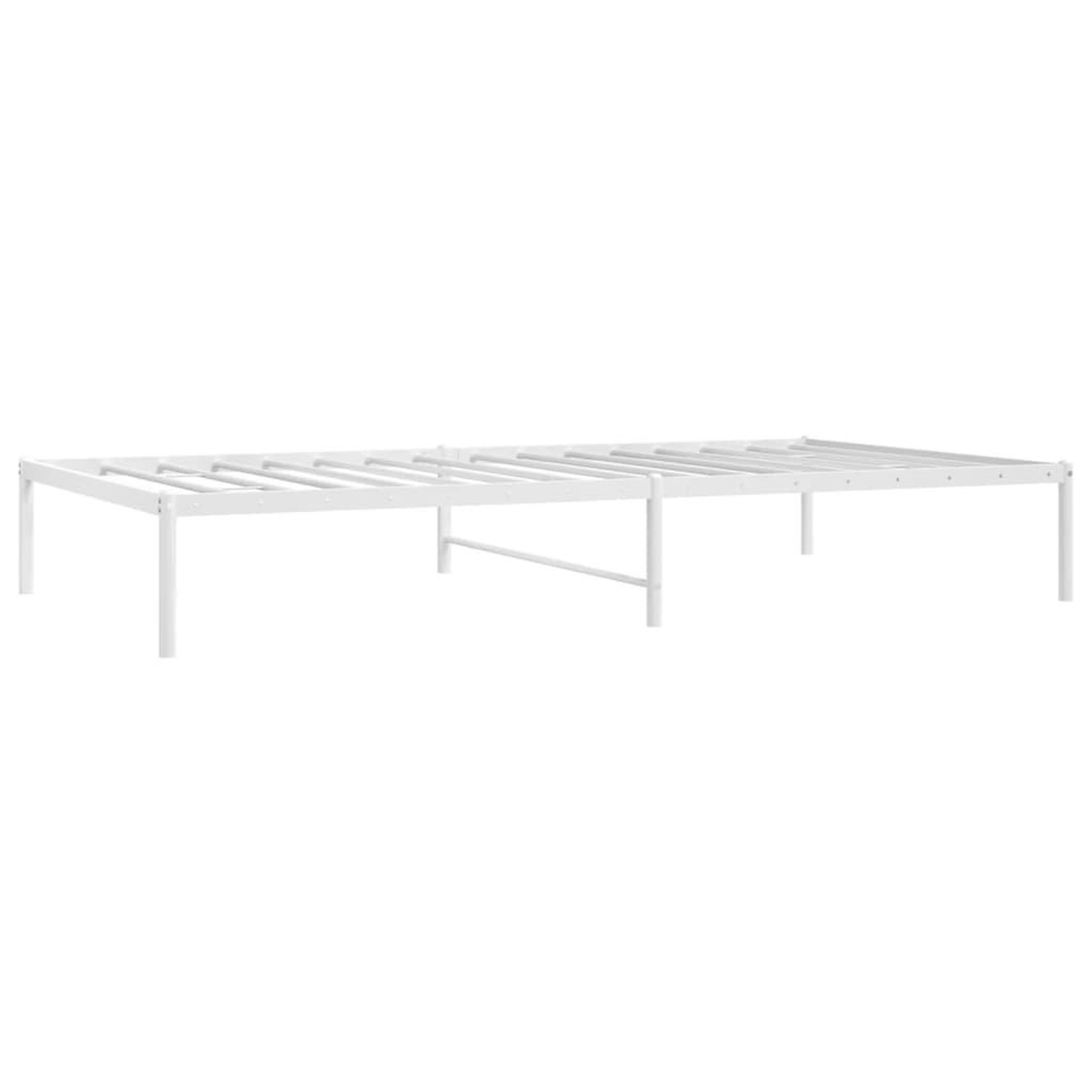 Voir la diapositive 3 : VIDAXL Cadre de lit metal sans matelas blanc 75x190 cm