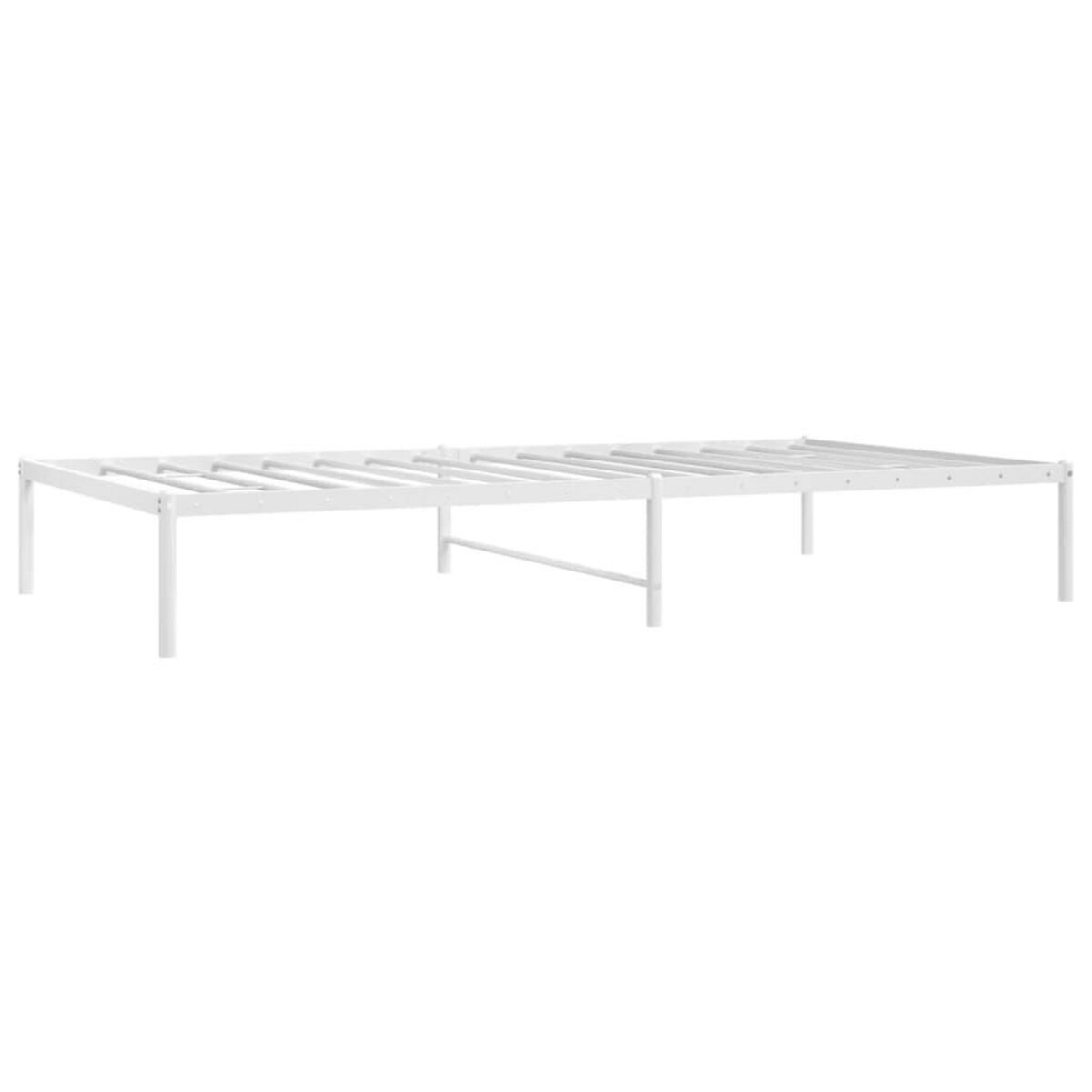 VIDAXL Cadre de lit metal sans matelas blanc 75x190 cm
