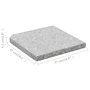 Voir la diapositive 6 : VIDAXL Plaques de poids de parasol 4 pcs Granit Gris Carre 100 kg