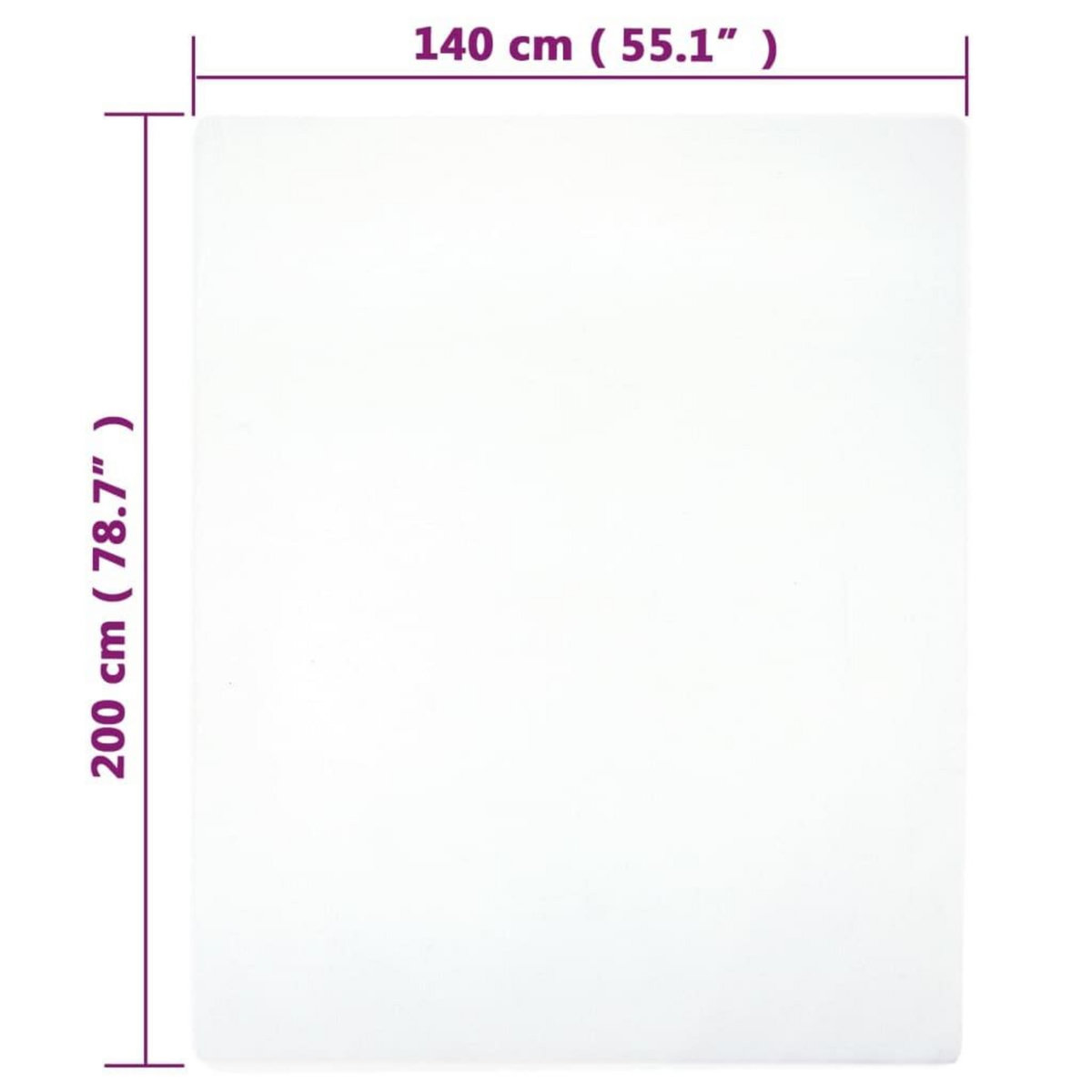 VIDAXL Draps-housses Jersey 2 pcs Blanc 140x200 cm Coton