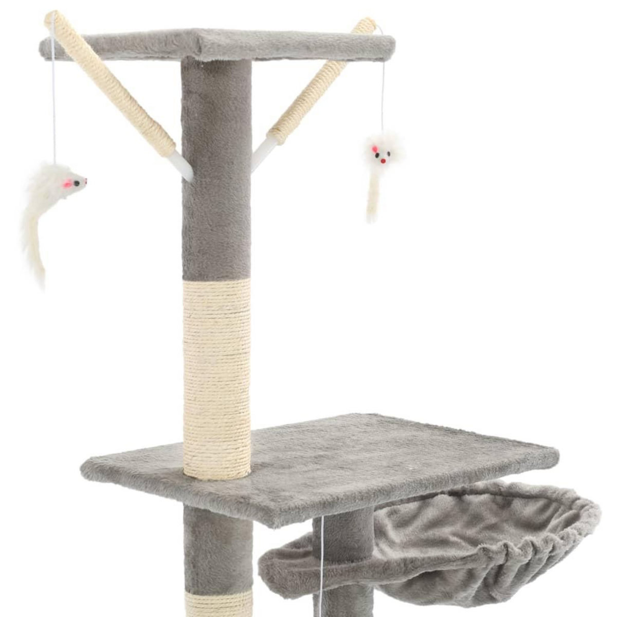 VIDAXL Arbre a chat avec griffoirs en sisal 230-250 cm Gris