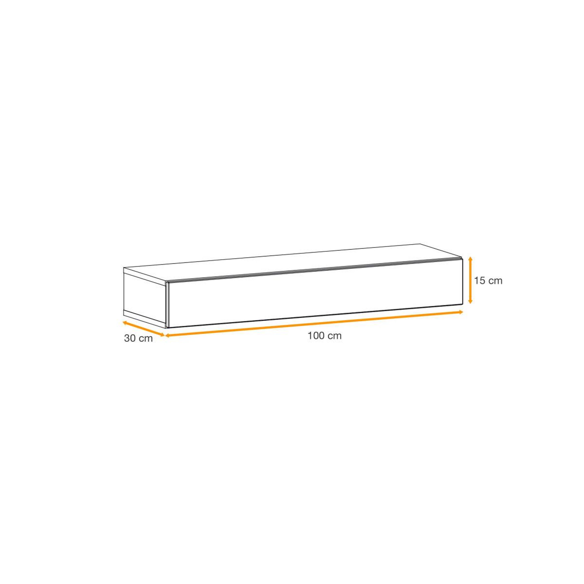 Voir la diapositive 4 : Paris Prix Tiroir mural design  easy  100cm naturel