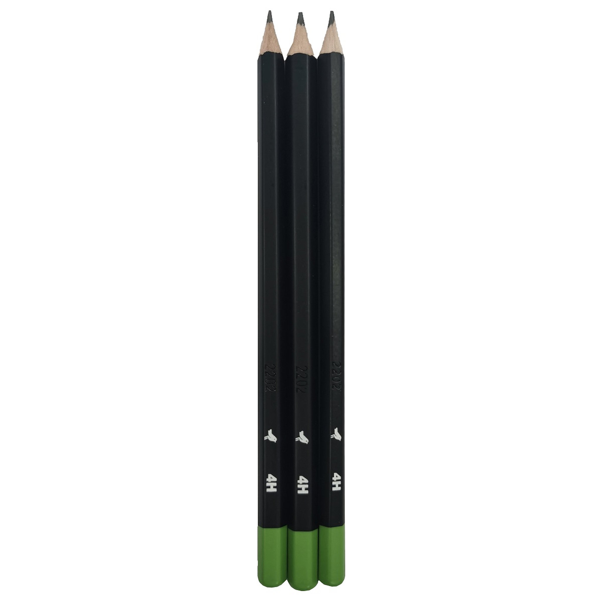 Voir la diapositive 3 : AUCHAN  Lot de 3 crayons graphite 4H