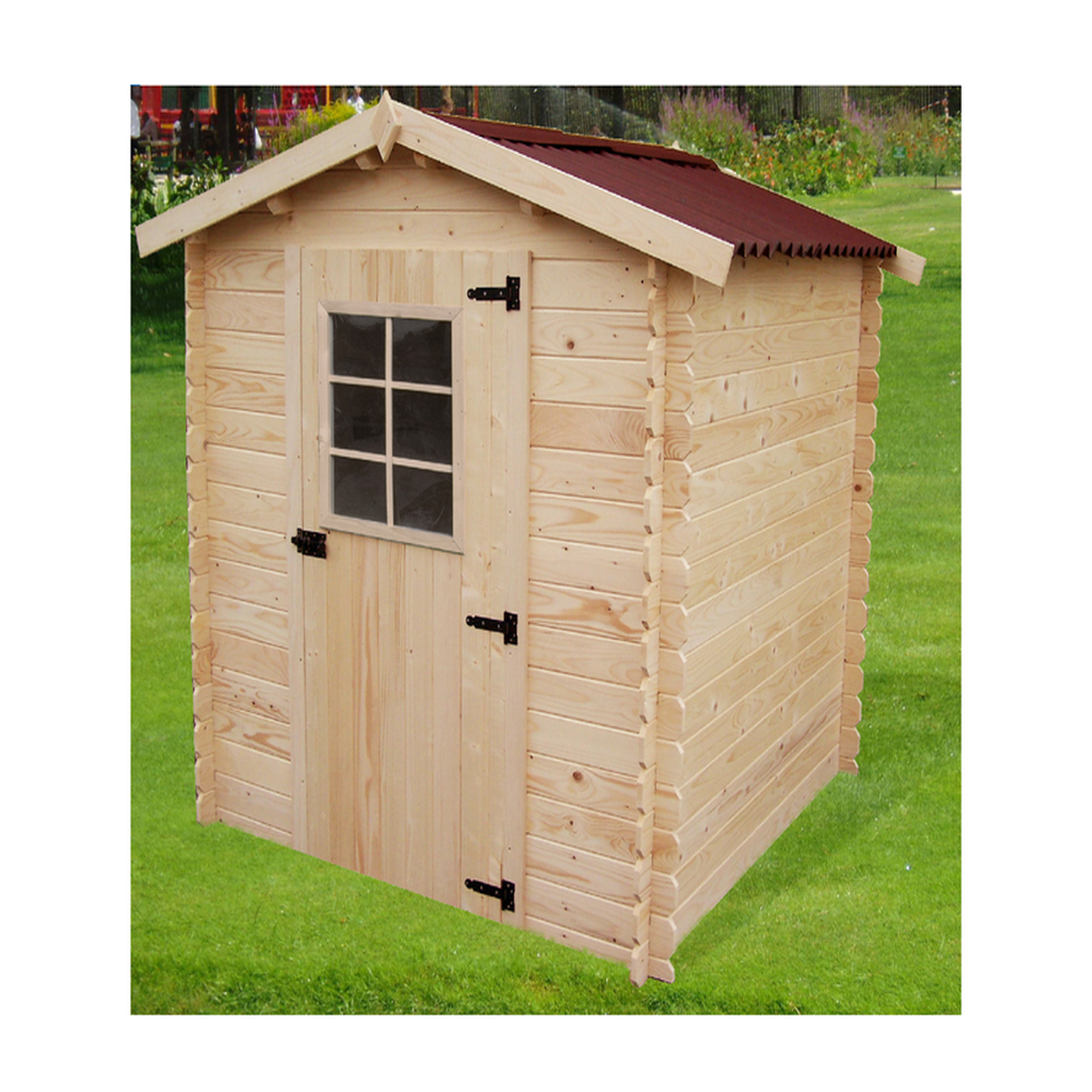 Voir la diapositive 3 : Hisense Abri madriers massifs 3.08 m² sans plancher - al2020.02n