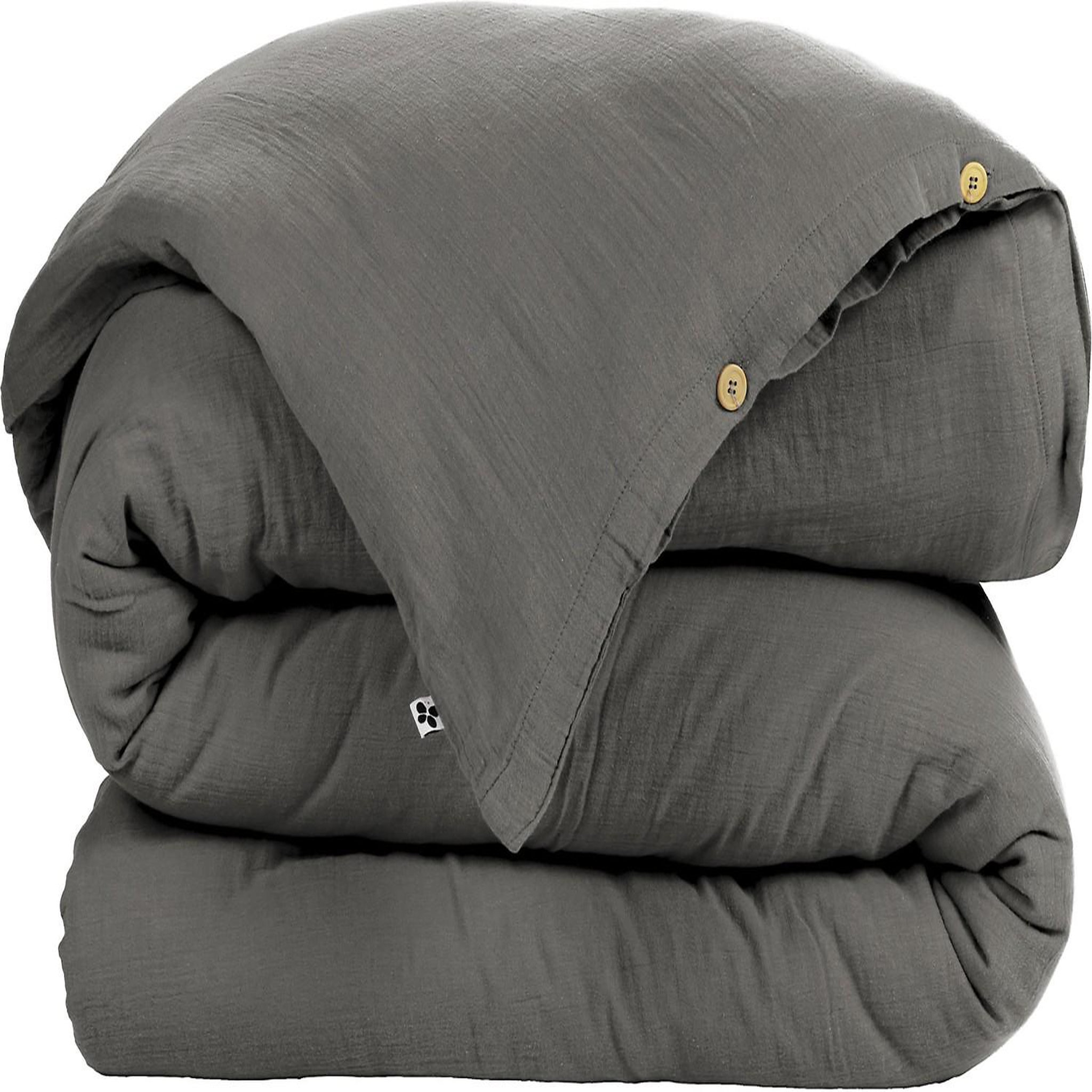 Voir la diapositive 3 : Home collection Housse de couette 100% gaze de coton