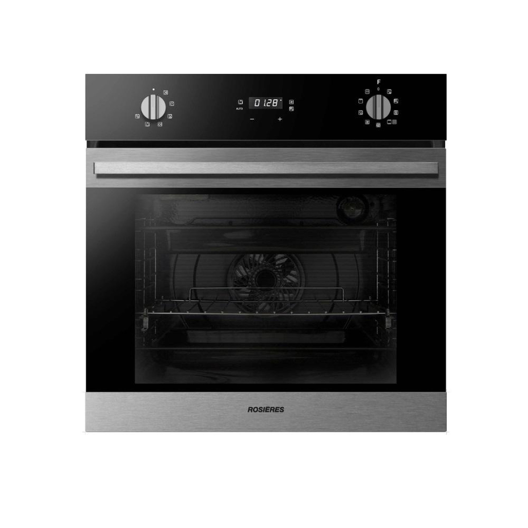 Voir la diapositive 1 : Rosieres Four encastrable multifonction 70l 60cm pyrolyse inox - rfc3o5879in