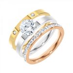 SC BOHEME Lot de 3 bagues taille 56 par SC Bohème. Coloris disponibles : Gris