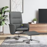 VIDAXL Fauteuil de massage inclinable et repose-pieds gris fonce tissu