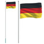 Voir la diapositive 2 : VIDAXL Drapeau de l'Allemagne et mat 6,23 m Aluminium