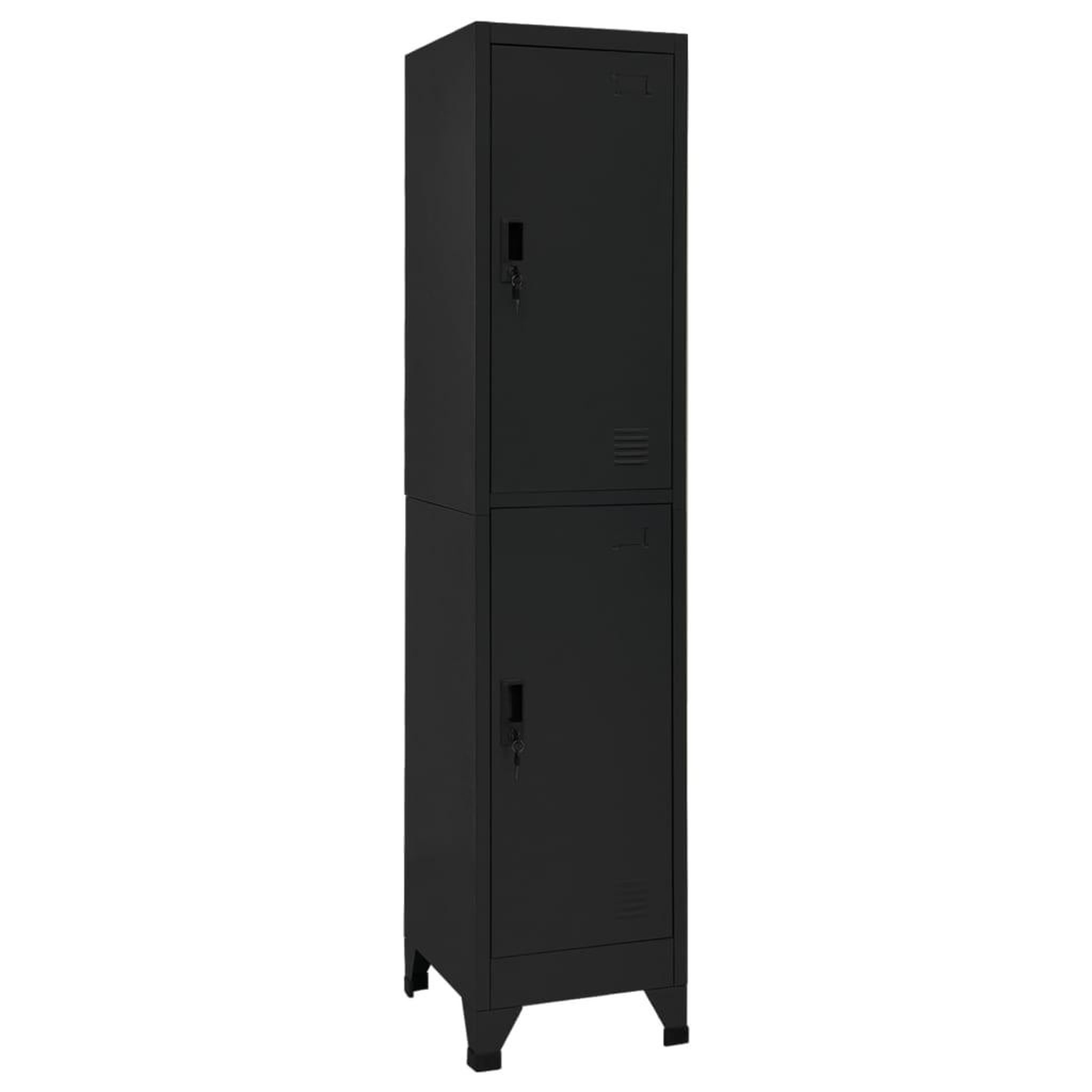 Voir la diapositive 1 : VIDAXL Armoire a casiers Noir 38x45x180 cm Acier