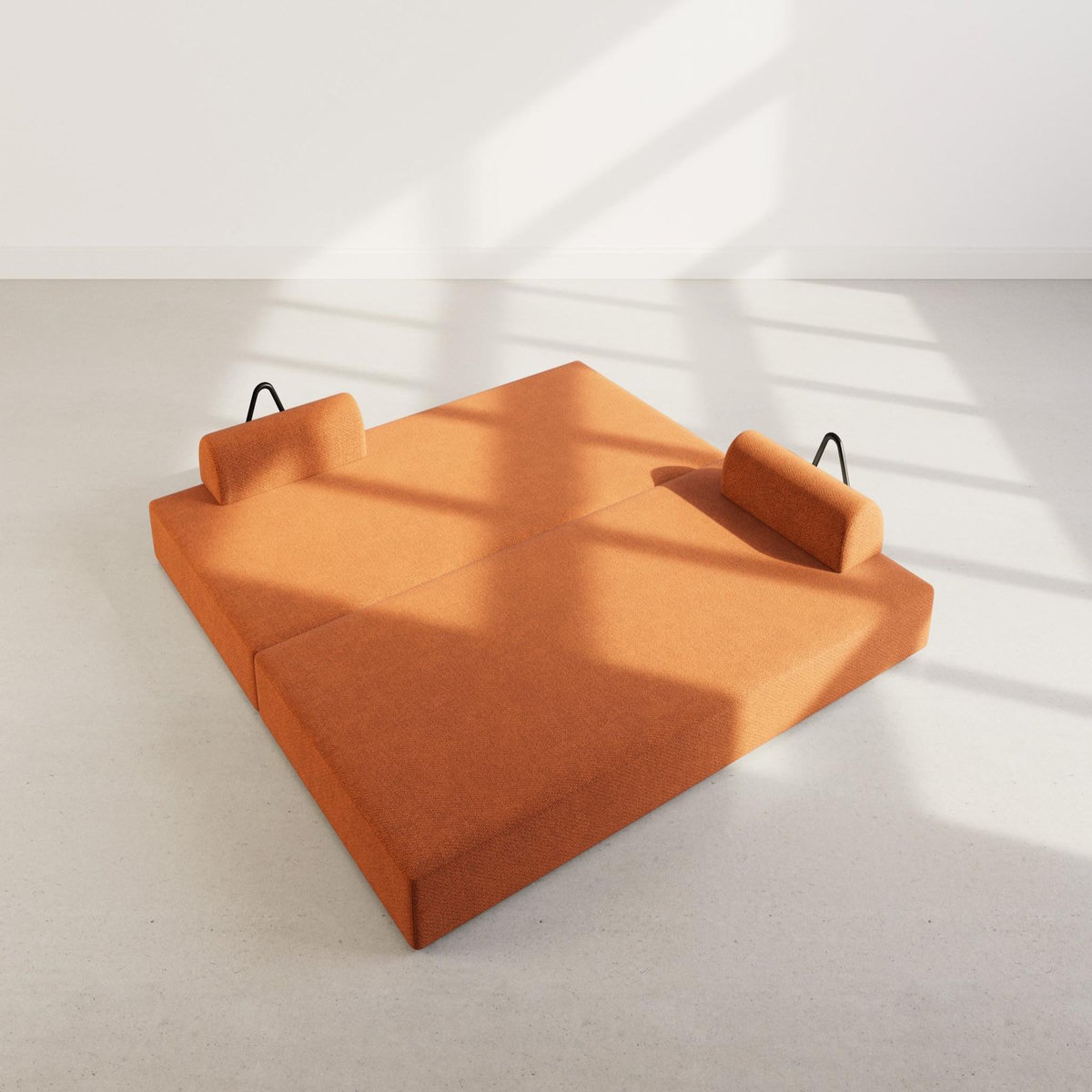 LISA DESIGN Astral - canapé 3 places convertible en velours texturé