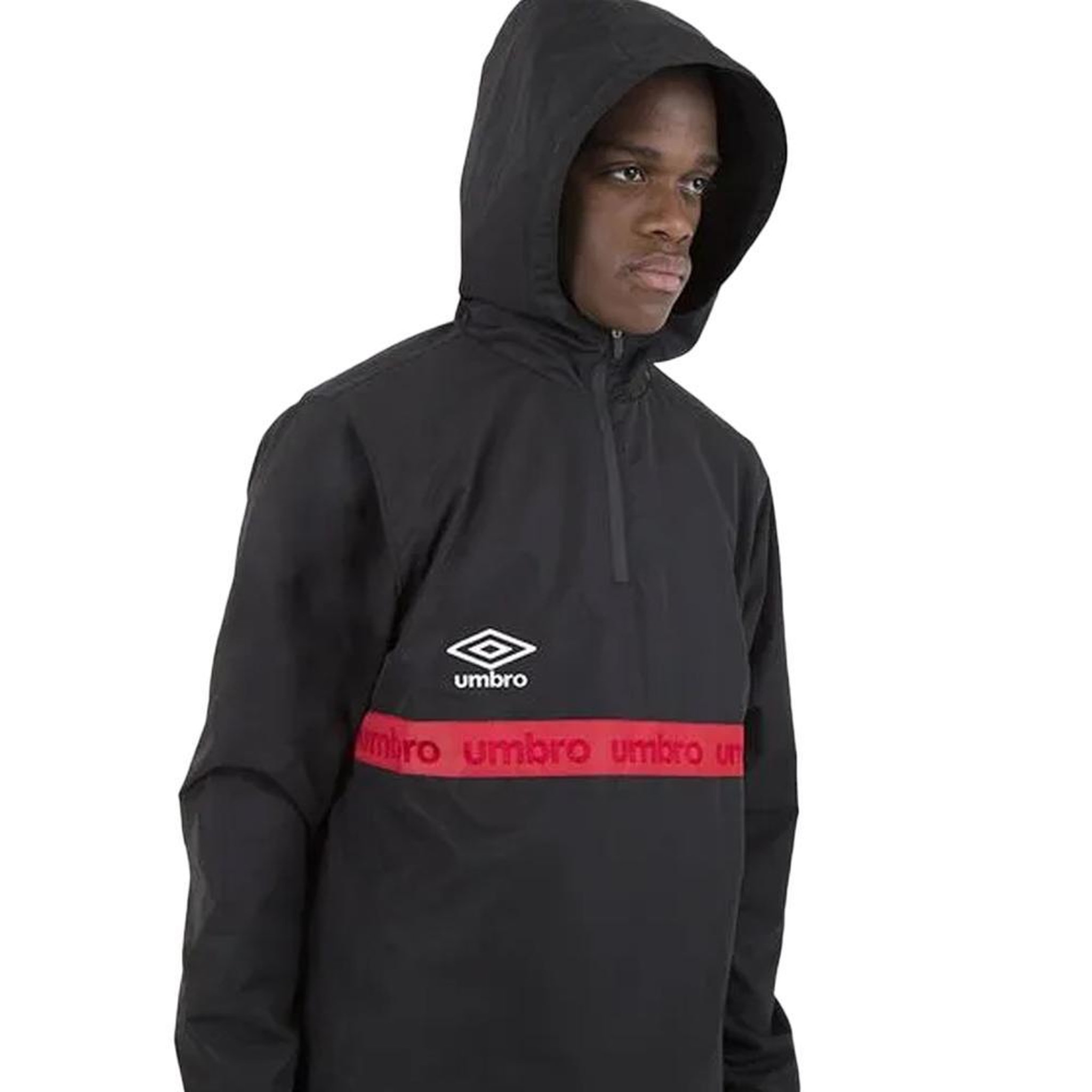 Voir la diapositive 2 : UMBRO Veste Noire Homme Umbro Pop Over