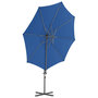 Voir la diapositive 3 : VIDAXL Parasol de jardin en porte-a-faux avec mat en acier bleu azure