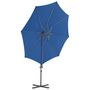 Voir la diapositive 3 : VIDAXL Parasol de jardin en porte-a-faux avec mat en acier bleu azure