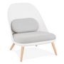 Voir la diapositive 1 : Paris Prix Fauteuil Lounge Design en Tissu  Tocia  76cm Blanc